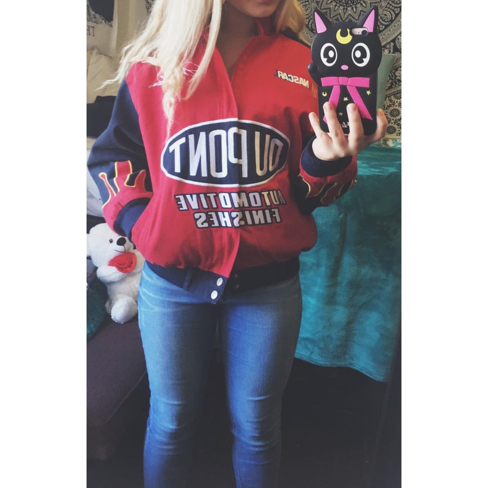 VINTAGE!! Jeff Gordon nascar fan #24 DuPont jacket